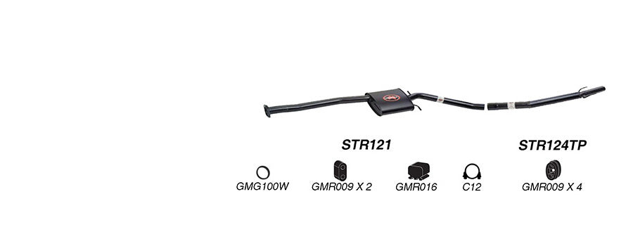Redback 2.5" Catback Exhaust for Holden Commodore VU VY Series 1 Ute & VT VX Wagon with Muffler Delete Rear