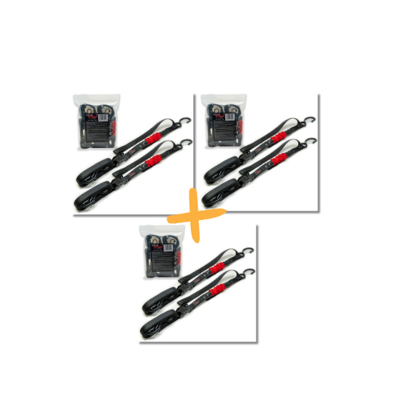 TorkStrap M500 | Spring Loaded Tie Down Straps (680kg Break Strength)