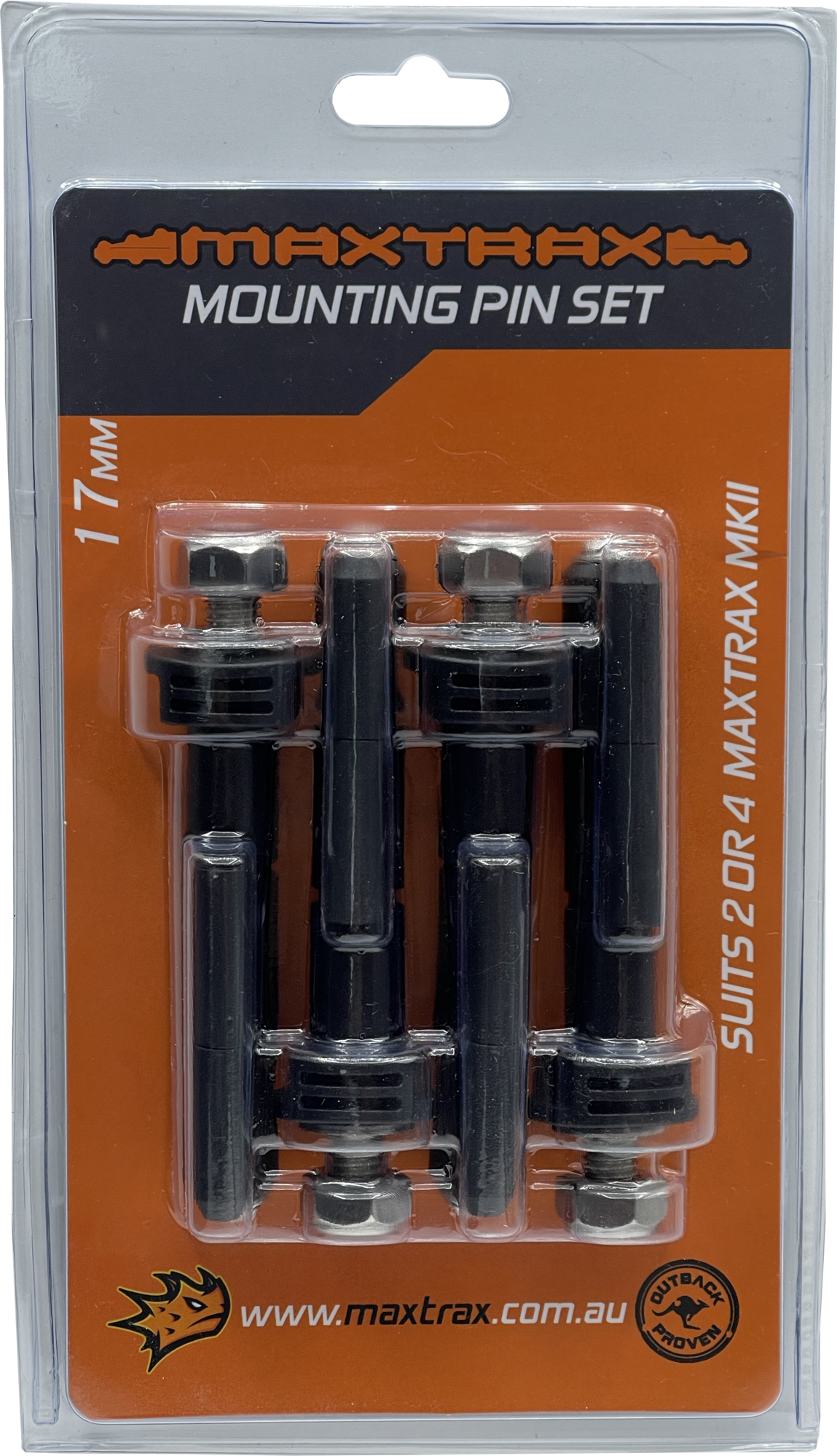 MAXTRAX Mounting Pin Set - MKII (17mm) - Essential4x4