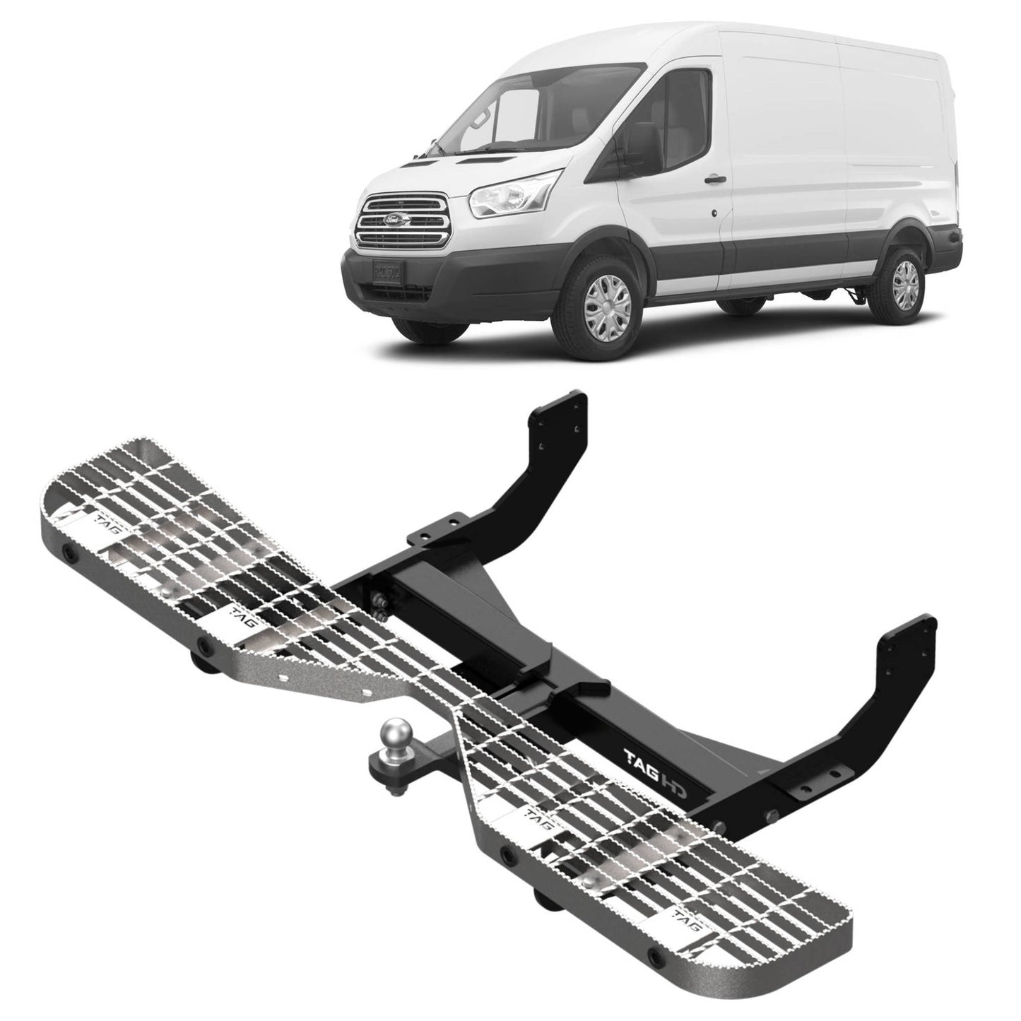 TAG Rear Step, Towbar & Wiring for Ford Transit Van VO Series (02/2014 - 05/2016)