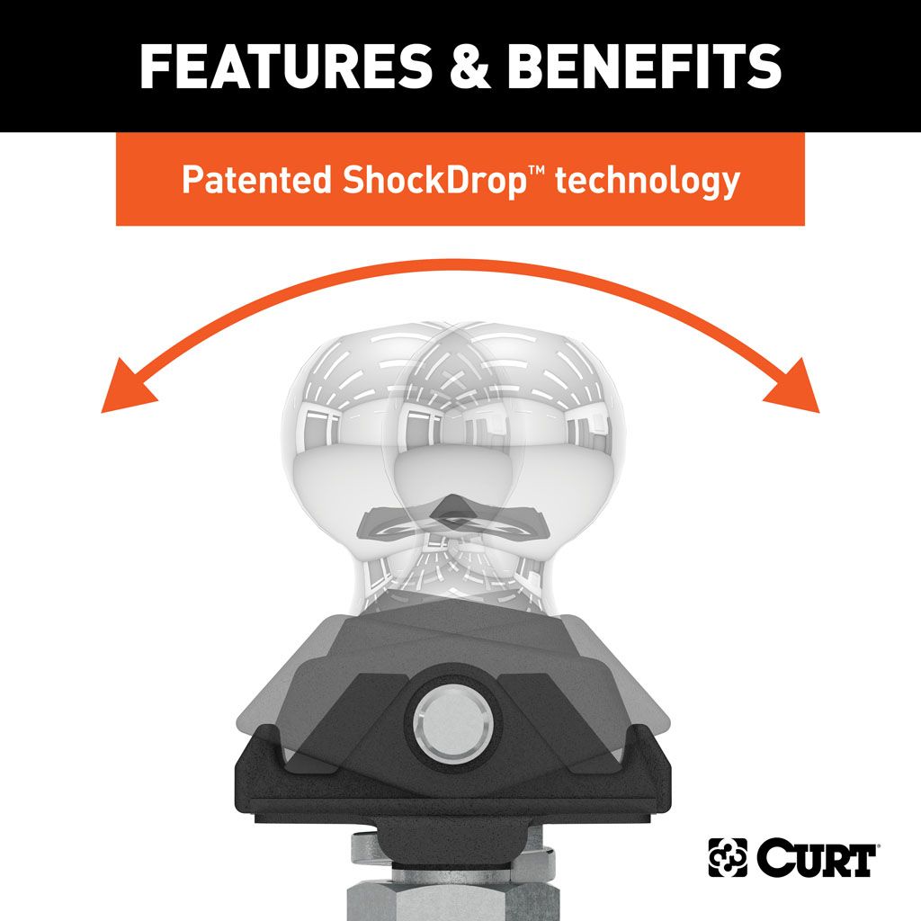 CURT RockerBall - ShockDrop 50mm Tow Ball