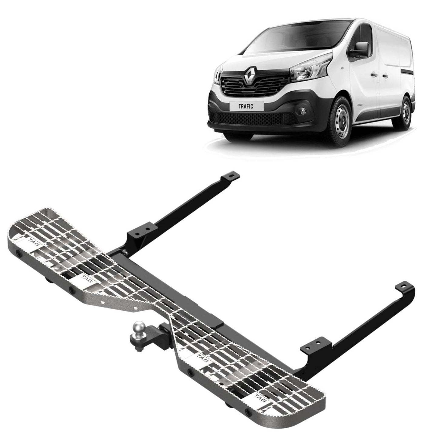 TAG Rear Step & Towbar for Renault Trafic (05/2014 - on), Mitsubishi Express (02/2020 - on)