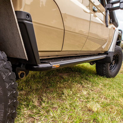 Toyota LandCruiser 79/76 Series FLAT Rock Sliders / Side Steps - Essential4x4