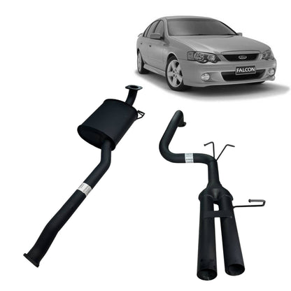Redback Exhaust for Ford Falcon BA BF Sedan 2.5" Catback with Centre Muffler and Dual 2.5" Rear
