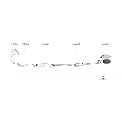 Redback Standard Rear Muffler for X-Trail T30 2.5L QR25DE 4WD All Models (10/2001 - 09/2007)
