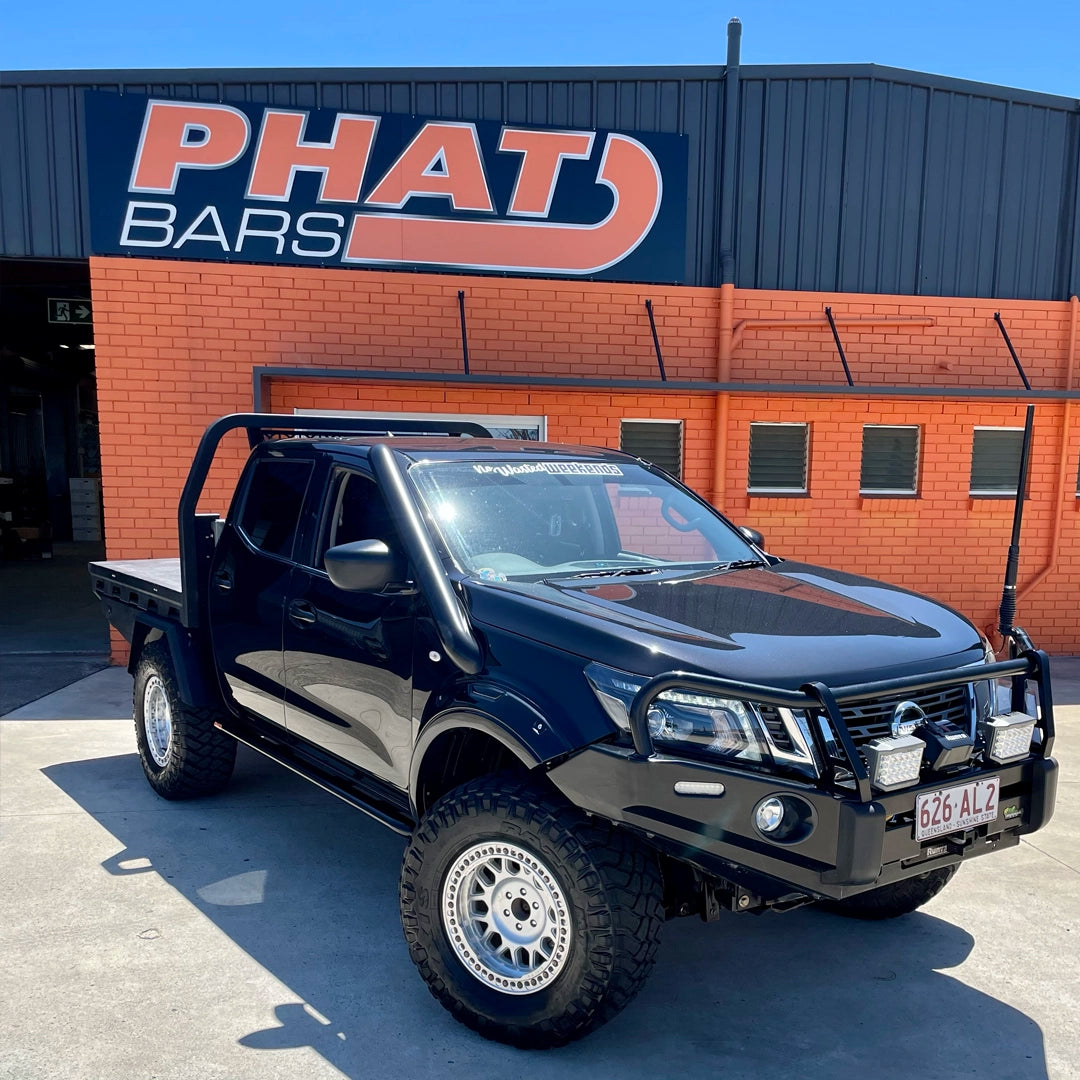 Nissan Navara NP300 Rock Sliders / Side Steps – Powdercoated