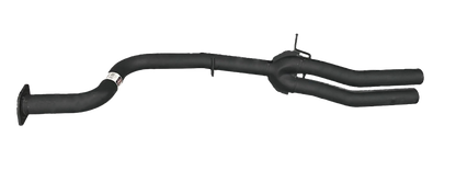 Redback BA BF Ute 2.5" Catback Hotdog Centre and Dual out tail Pipe Rear