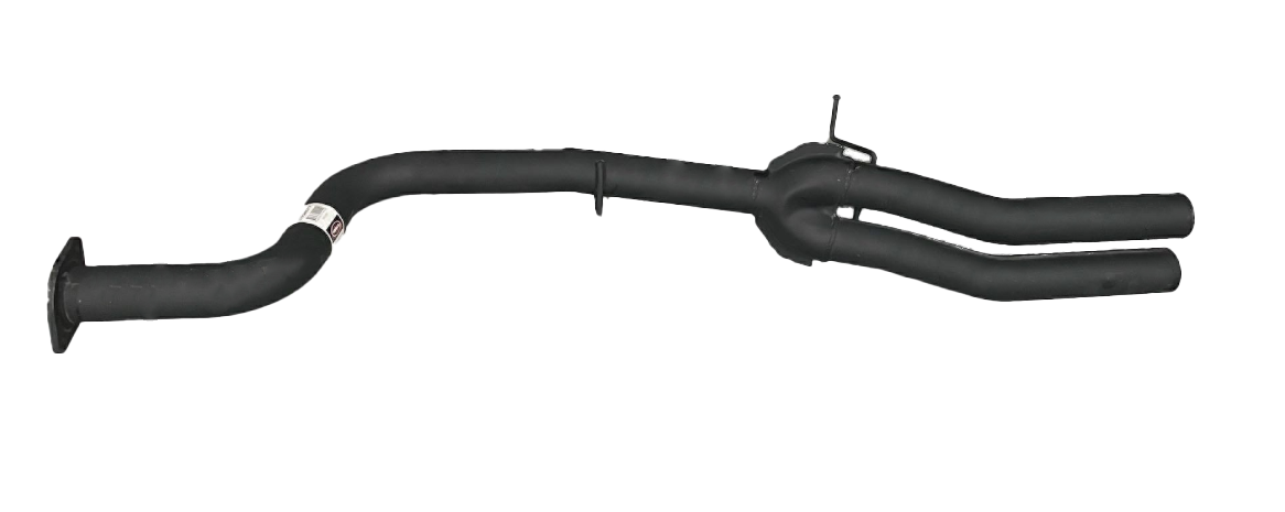 Redback BA BF Ute 2.5" Catback Hotdog Centre and Dual out tail Pipe Rear