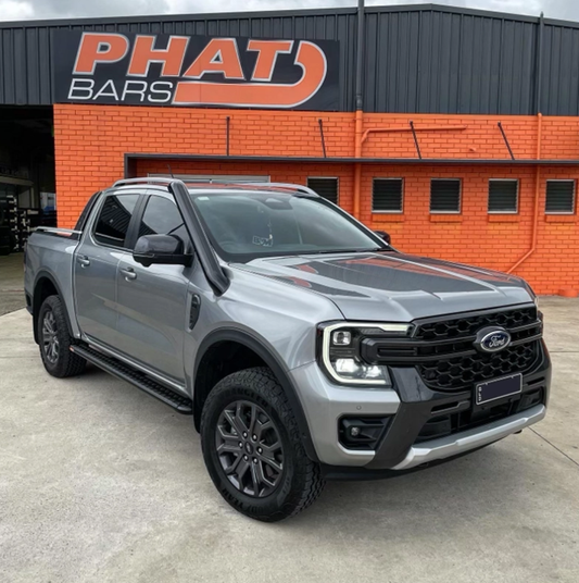 Ford Ranger (Next Gen) with rear Tub Angled Rock Sliders / Side steps
