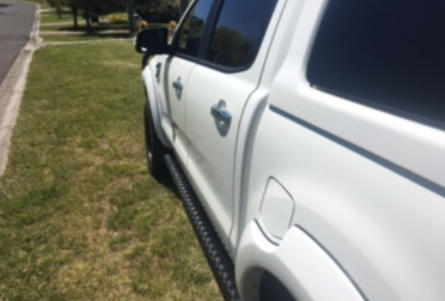 Ford Ranger FLAT Rock Sliders / Side steps – P/C Ally Checkerplate Tread