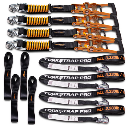 TorkStrap PRO | Self Tensioning Ratchet Straps (4500kg Break Strength)