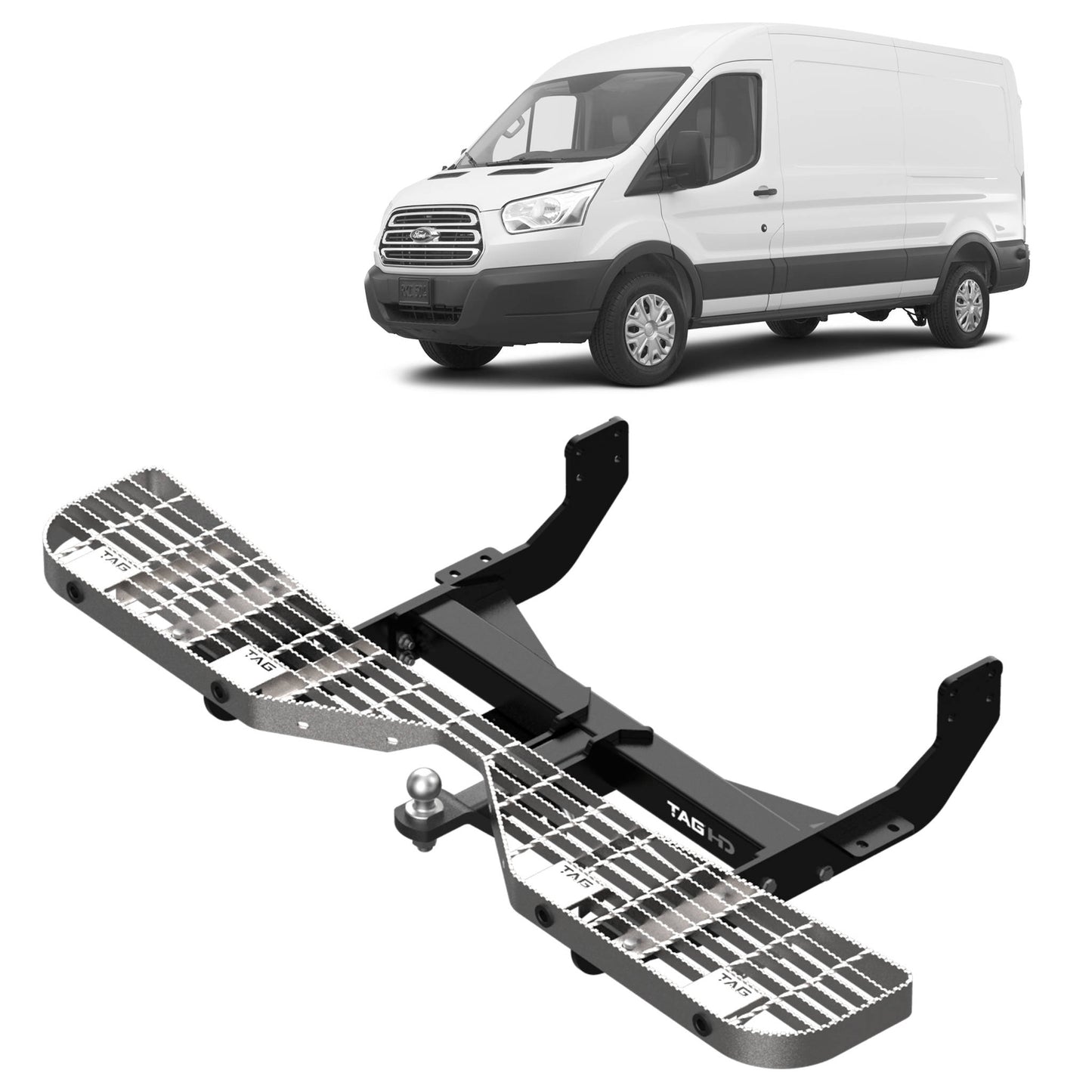 TAG Rear Step, Towbar & Wiring for Ford Transit Van VO Series (06/2016 - 02/2024)