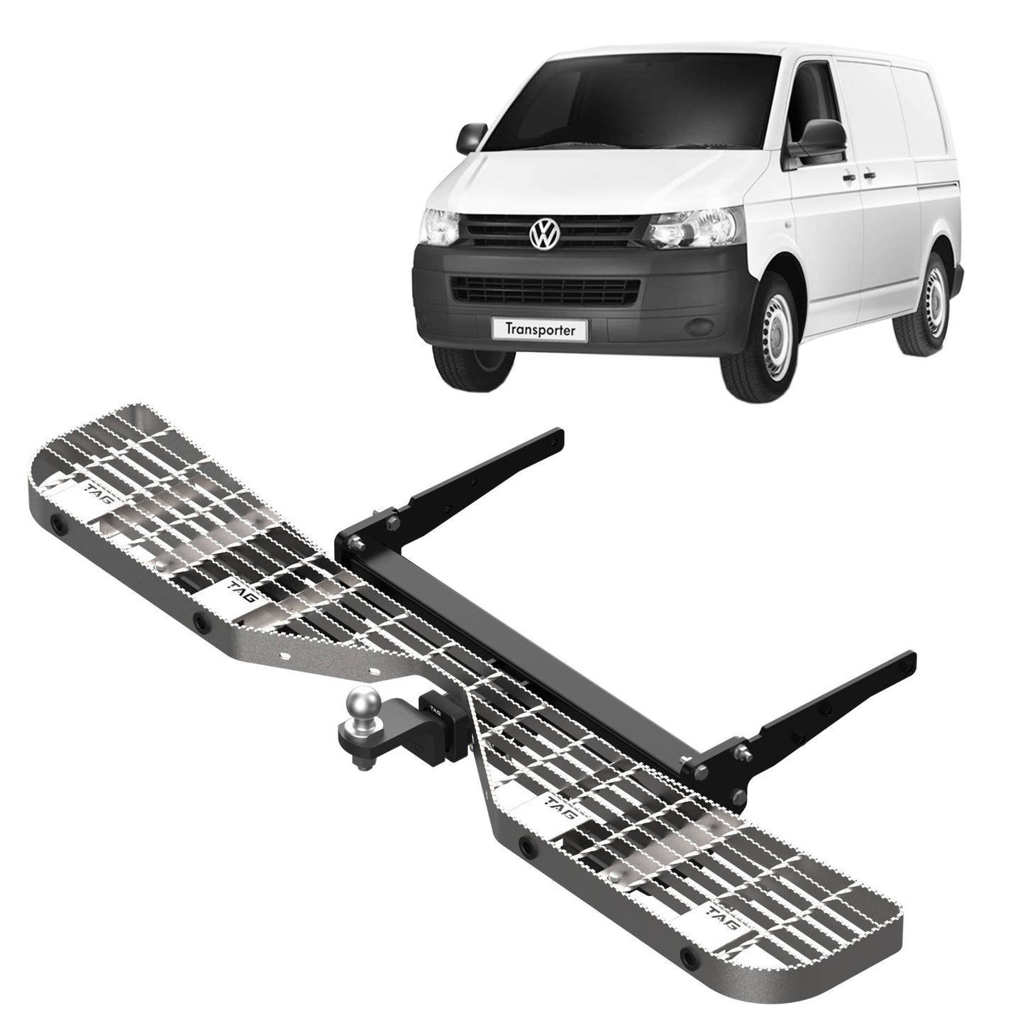 TAG Rear Step, Towbar & Wiring For Volkwagen Transporter T5 T6 (2003 - On)