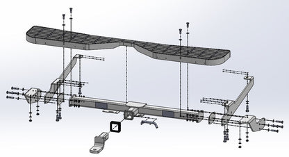TAG Rear Step & Towbar for Renault Trafic (05/2014 - on), Mitsubishi Express (02/2020 - on)
