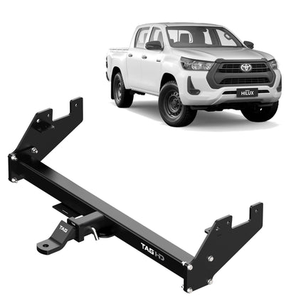 TAG Heavy Duty Towbar & Direct Fit Wiring Kit for Toyota Hilux Styleside Models With Step (01/2015 - on)