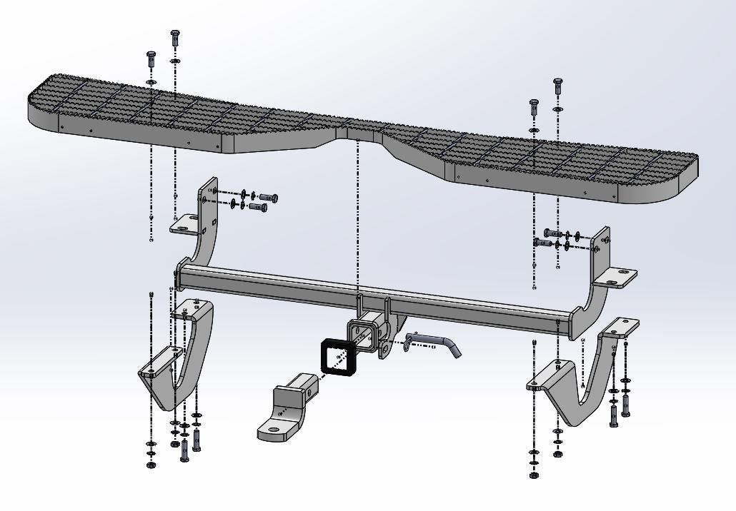 TAG Rear Step & Towbar for Toyota Hiace / Commuter (02/2019 - 07/2025) (No Wiring Harness)