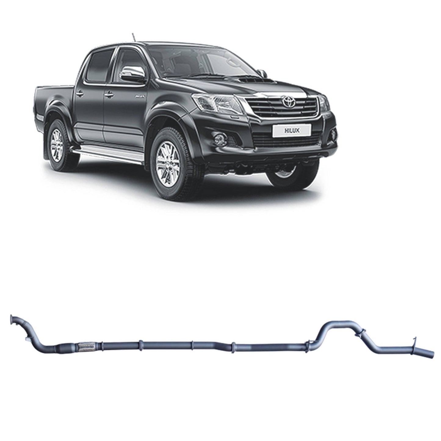 Redback Extreme Duty Exhaust for Toyota Hilux 3.0L D4D (02/2005 - 10/2015)