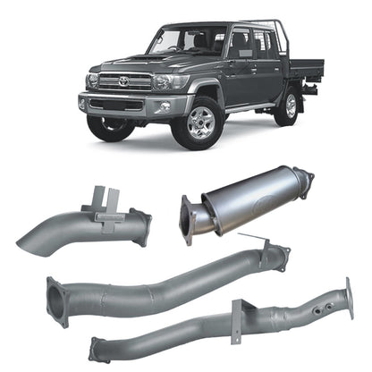 Redback Extreme Duty 4" DPF Back Exhaust for Toyota Landcruiser 79 Series Dual Cab