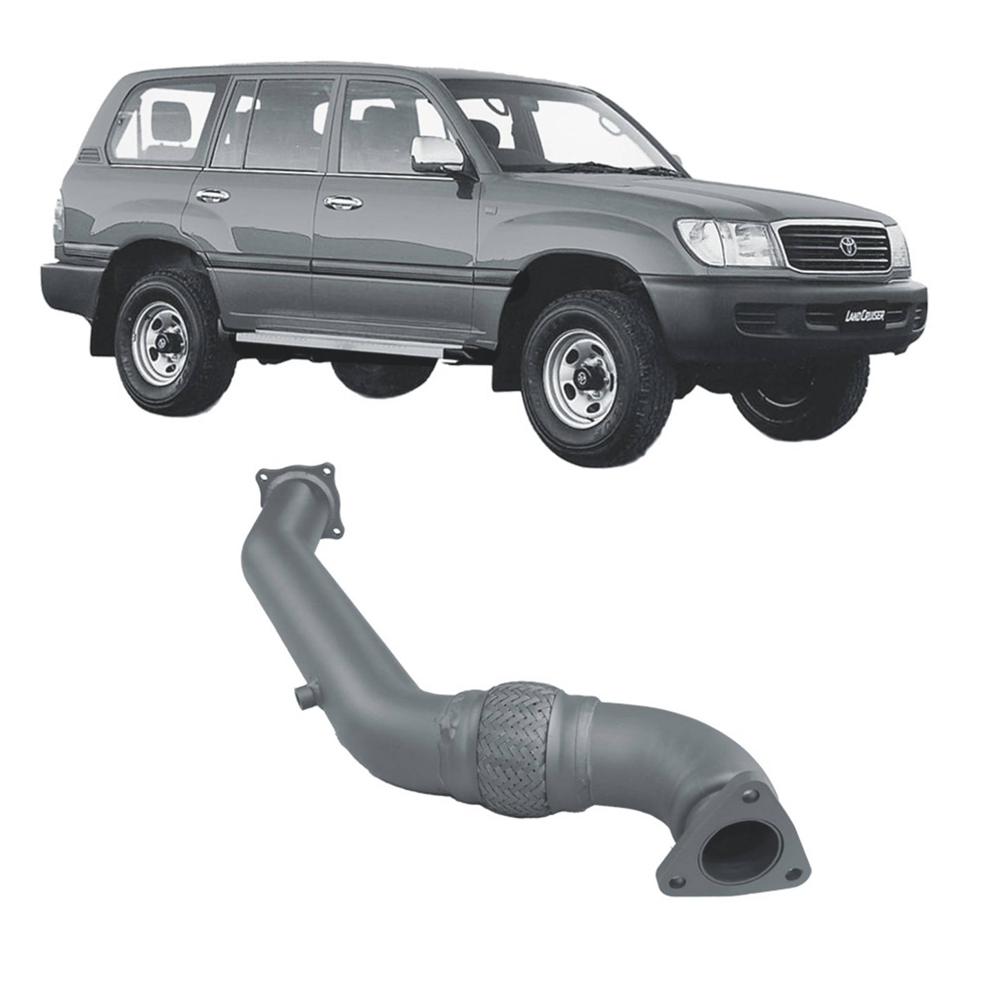 Redback Extreme Duty Exhaust for Toyota Landcruiser 105 Series Wagon (03/1998 - 10/2007)