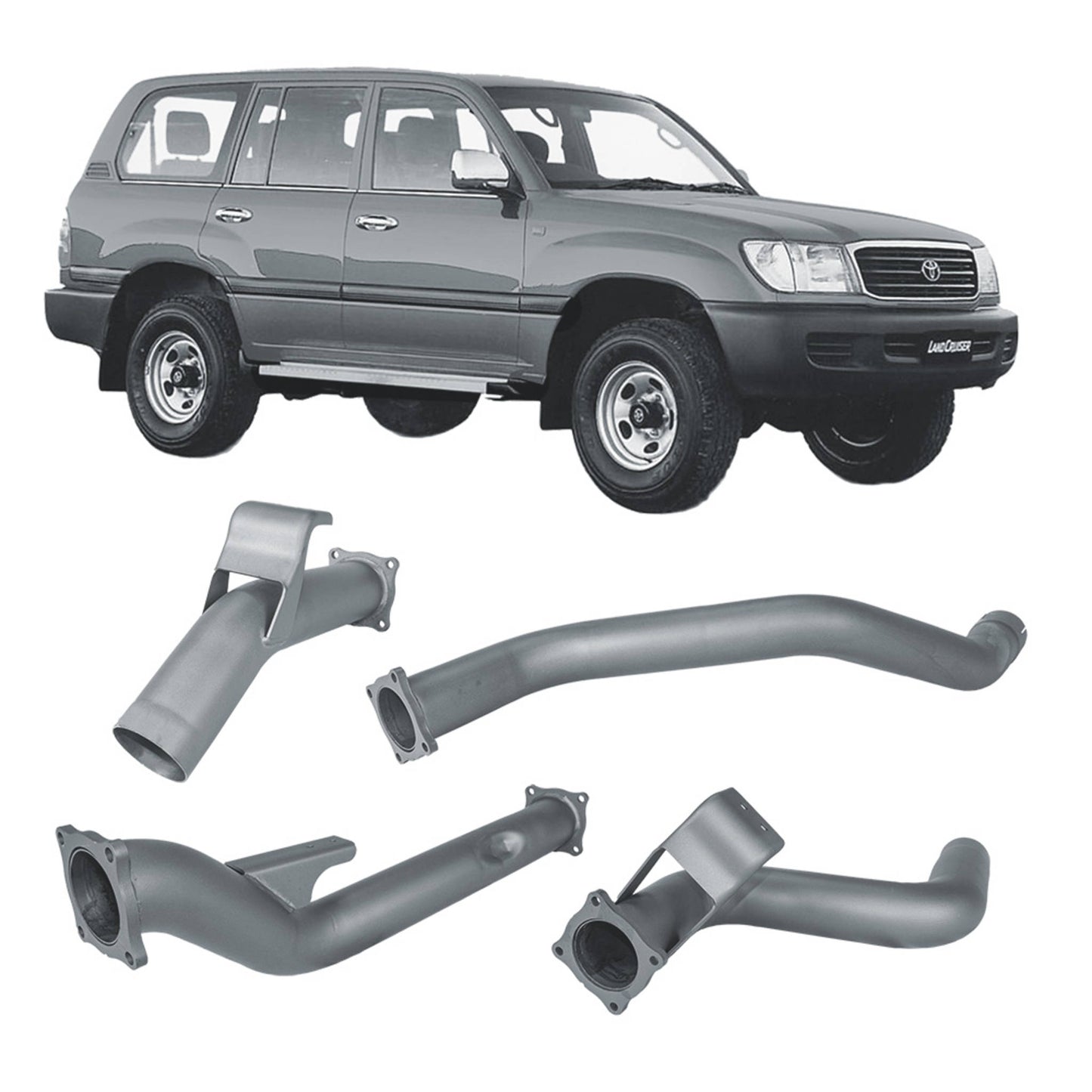 Redback Extreme Duty Exhaust for Toyota Landcruiser 105 Series Wagon (03/1998 - 10/2007)