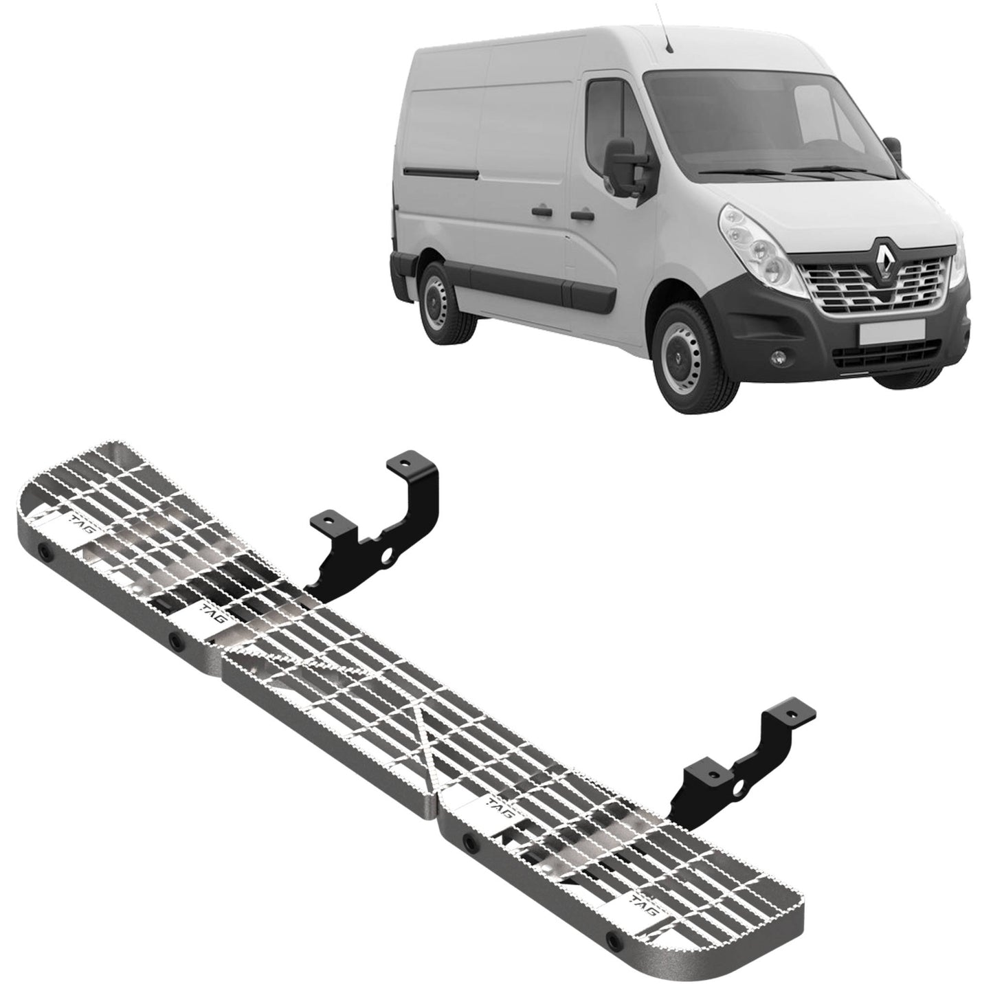 TAG Rear Step and Sensor Brackets for Renault Master FWD Vehicles (10/2011 - on)
