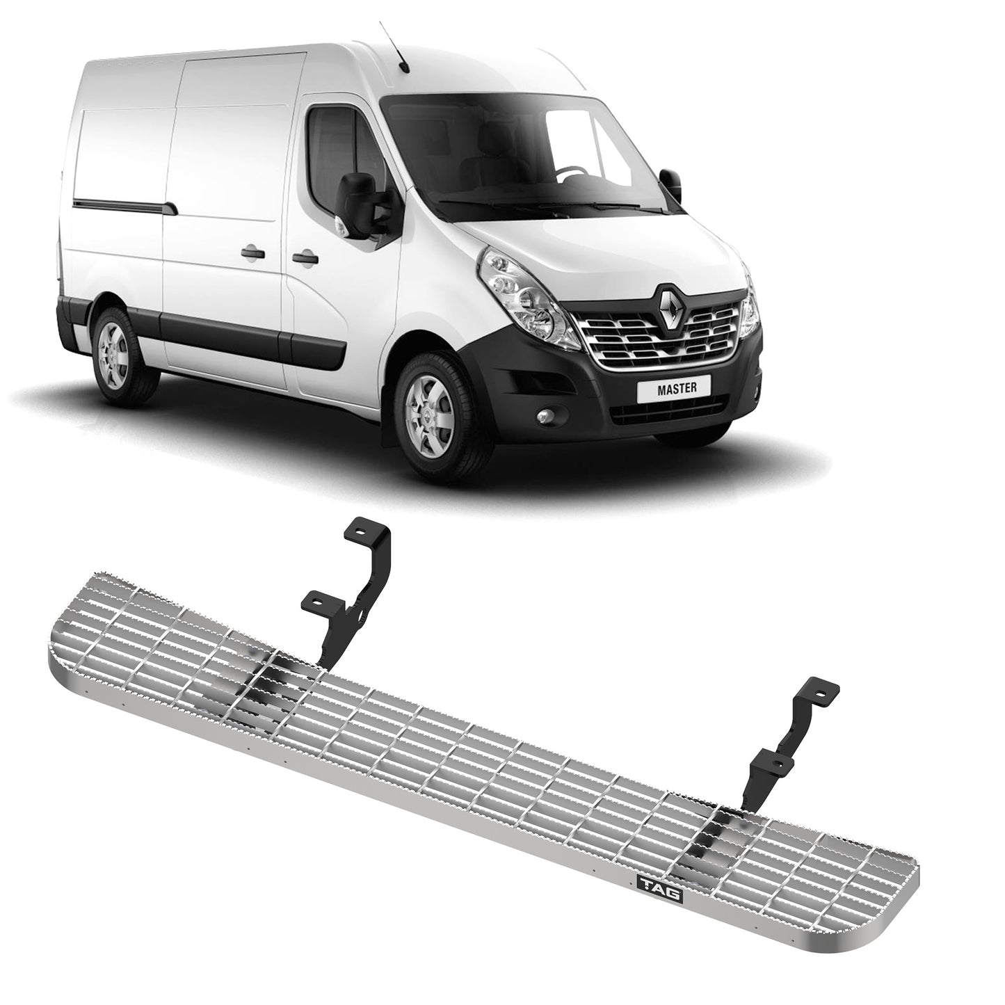 TAG Rear Step and Sensor Brackets for Renault Master FWD Vehicles (10/2011 - on)