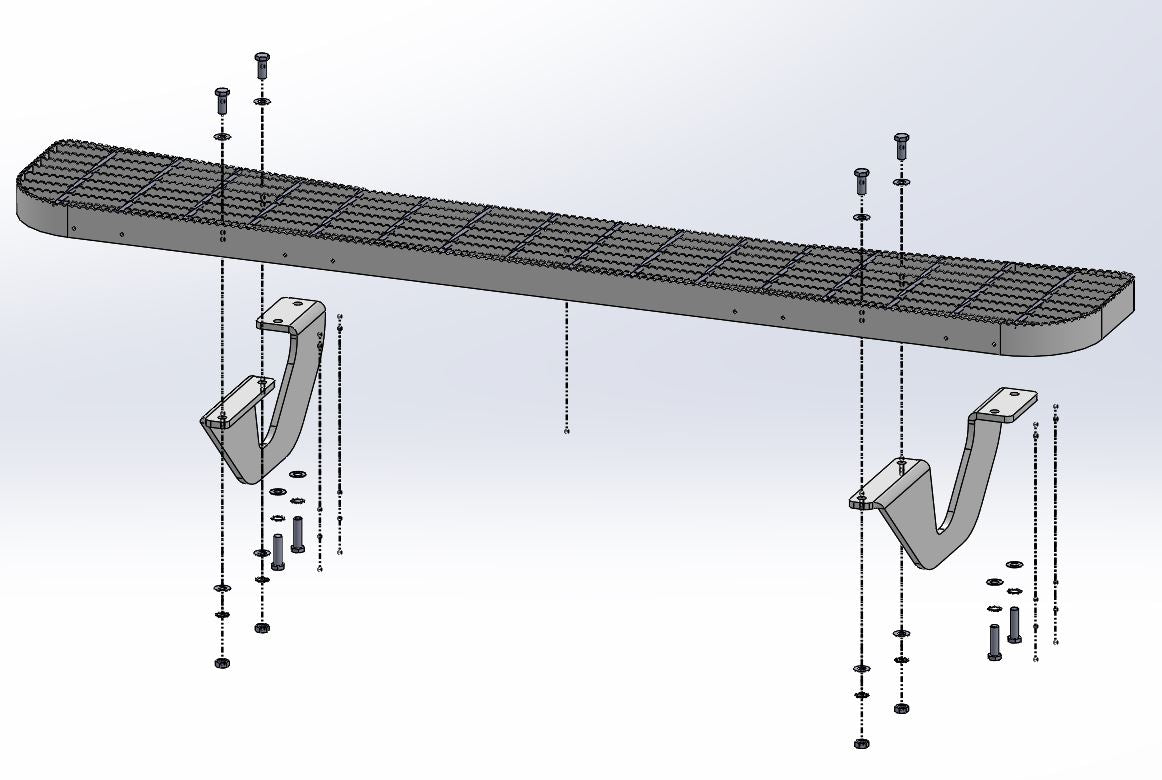TAG Rear Step & Sensor Bracket Kit for Toyota Hiace / Commuter (02/2019 - 07/2025)