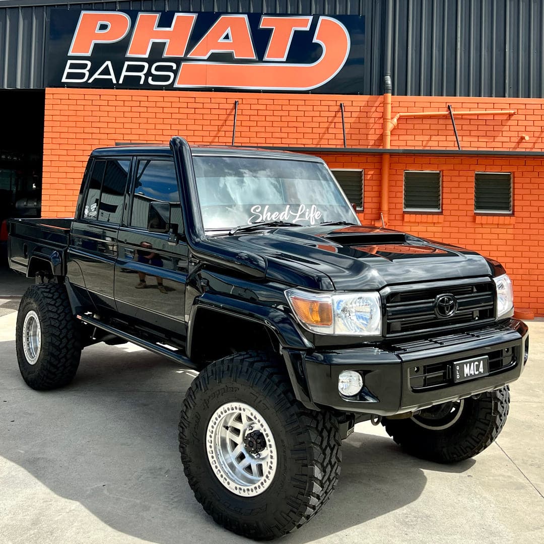 76 Series Rims Toyota LandCruiser 79 Series Dual Cab ANGLED Rock Sliders / Side Steps ...