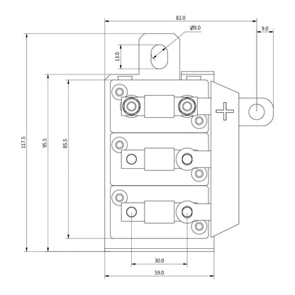 UNIVERSAL FUSE MOUNT – TRIPLE