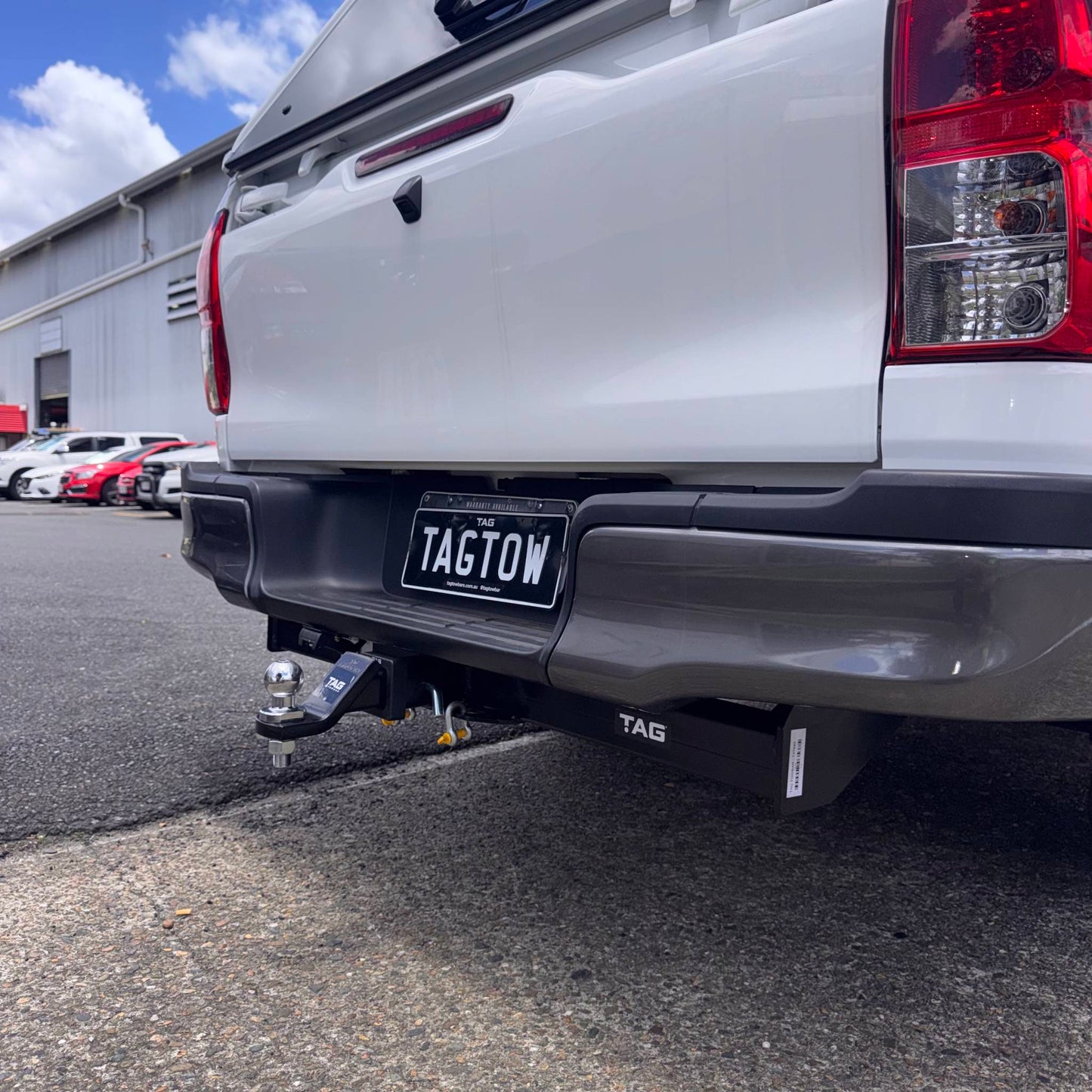 TAG Heavy Duty Towbar & Direct Fit Wiring for Toyota Hilux Styleside Utes with Rear Step (07/2015 - on)