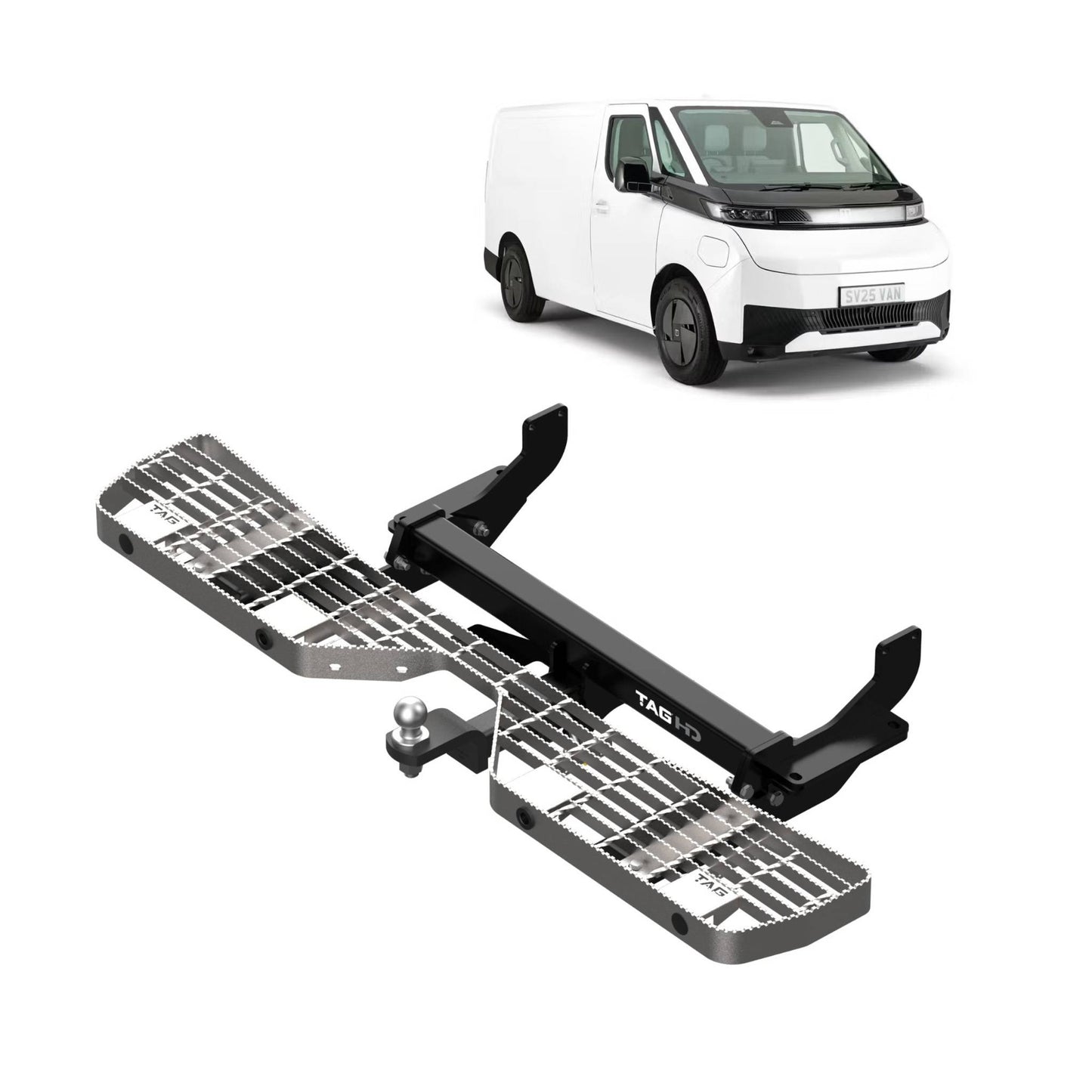 TAG Heavy Duty Towbar, Rear Step & Wiring for Farizon SuperVan (06/2025 - on)