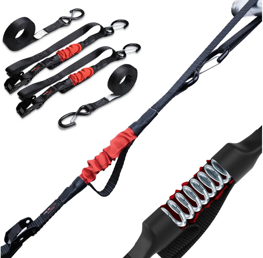 TorkStrap M500 | Spring Loaded Tie Down Straps (680kg Break Strength)
