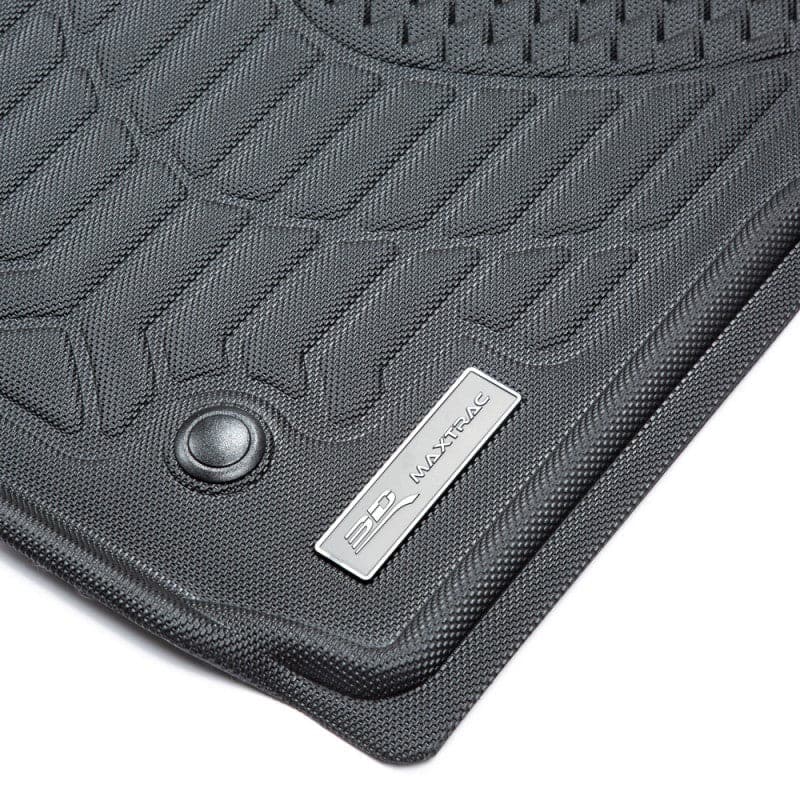 Isuzu D Max 2012 - 2020 (WITH FLOOR HOOKS) 3D Maxtrac Moulded Rubber Mats - Front Pair with matching One Pc Rear - Essential4x4
