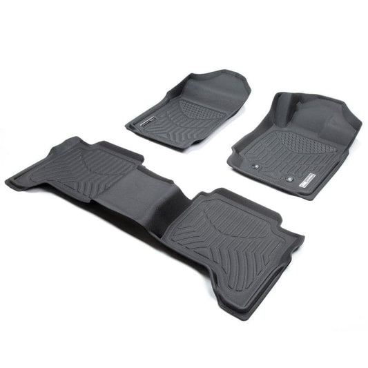 Ford Ranger 2011-2022 3D Maxtrac Moulded Rubber Mats - Front Pair with Matching One Pc Rear - Essential4x4