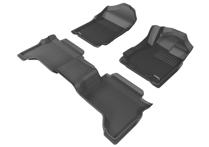 Ford Ranger Dual Cab PX, PX2, PX3 2011 - 2022 3D Kagu Rubber Mats - Front Pair with One Pc Rear - Essential4x4