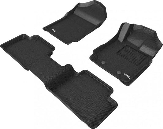 Ford Ranger Super Cab PX, PX2, PX3 2011 - 2021 3D Kagu Rubber Mats - Front Pair with One Pc Rear - Essential4x4