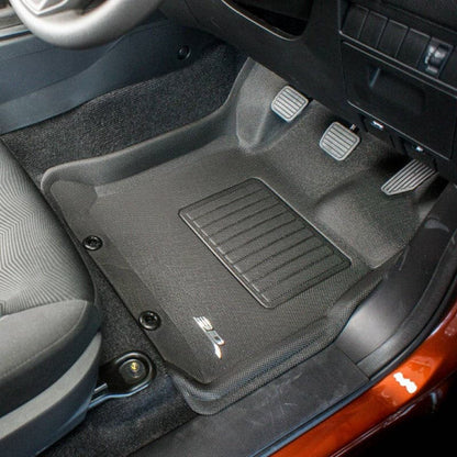 Isuzu D Max Dual Cab 2012 - 2020 (WITH FLOOR HOOK) Kagu Rubber Mats - Front with matching One Pc Rear - Essential4x4