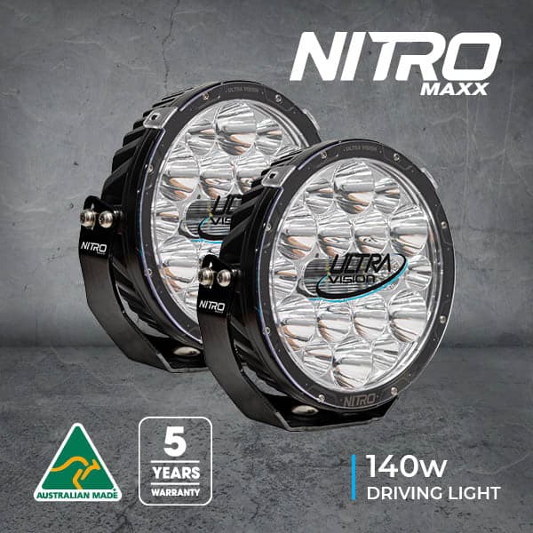 Nitro 140 Maxx 9″ LED Driving Light (Pair) - Essential4x4