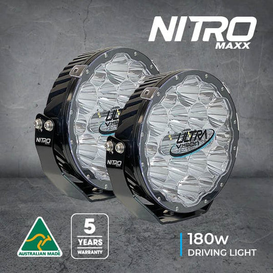NITRO 180 Maxx LED Driving Light (Pair) - Essential4x4