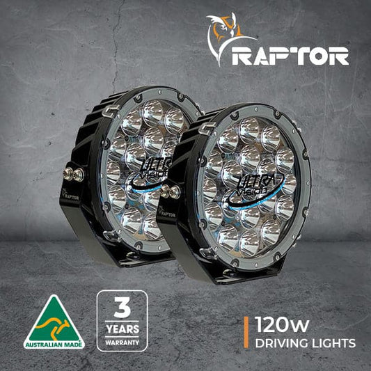 Raptor 120 LED 9″ Driving Light (Pair) - Essential4x4