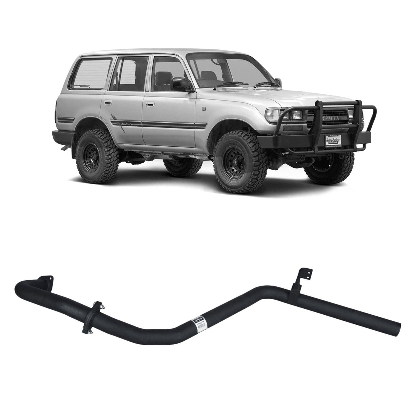 Redback Performance Tailpipe Assembly for Toyota Landcruiser 80 Series Wagon 4.2L 1HZ & 4.5L FZ (01/1990 - 02/1998)