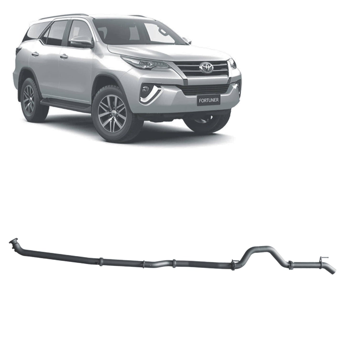 Redback Extreme Duty Exhaust for Toyota Fortuner 2.8L (01/2015 - on)