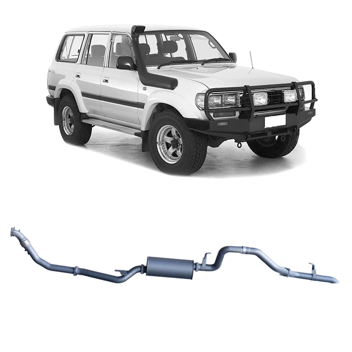 Redback Extreme Duty Exhaust for Toyota Landcruiser 80 Series Wagon 4.2L 1HZ (01/1990 - 02/1998)