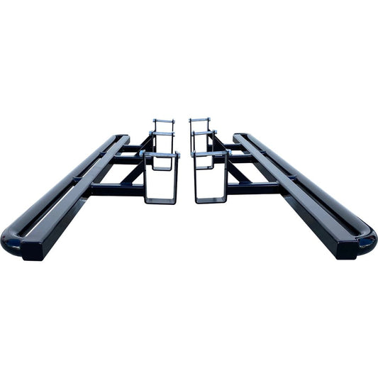 Toyota Hilux N80 FLAT Rock Sliders / Side Steps – Powdercoated - Essential4x4